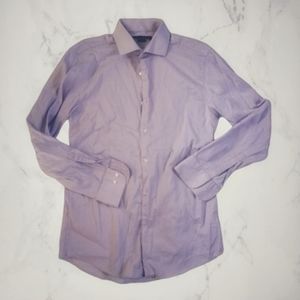 Vince Camuto collared dress shirt lilac pinstripe